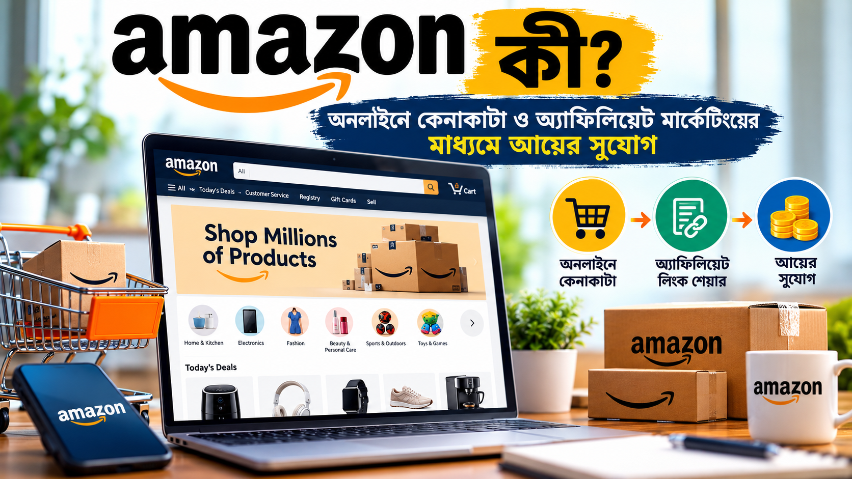 Amazon কী? অনলাইনে কেনাকাটা ও অ্যাফিলিয়েট মার্কেটিংয়ের মাধ্যমে আয়ের সুযোগ