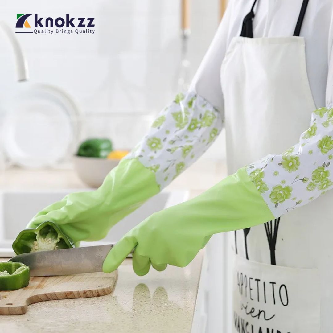 High Quality Silicone Dish Washing Kitchen Long Hand Gloves