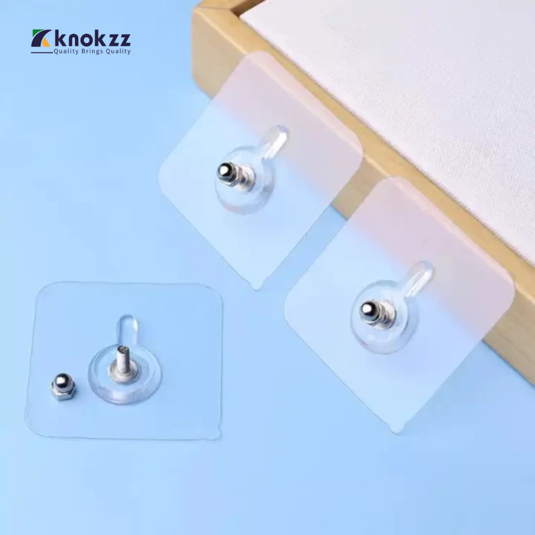 Strong Self Adhesive Punch Free Wall Hooks 10 Pc