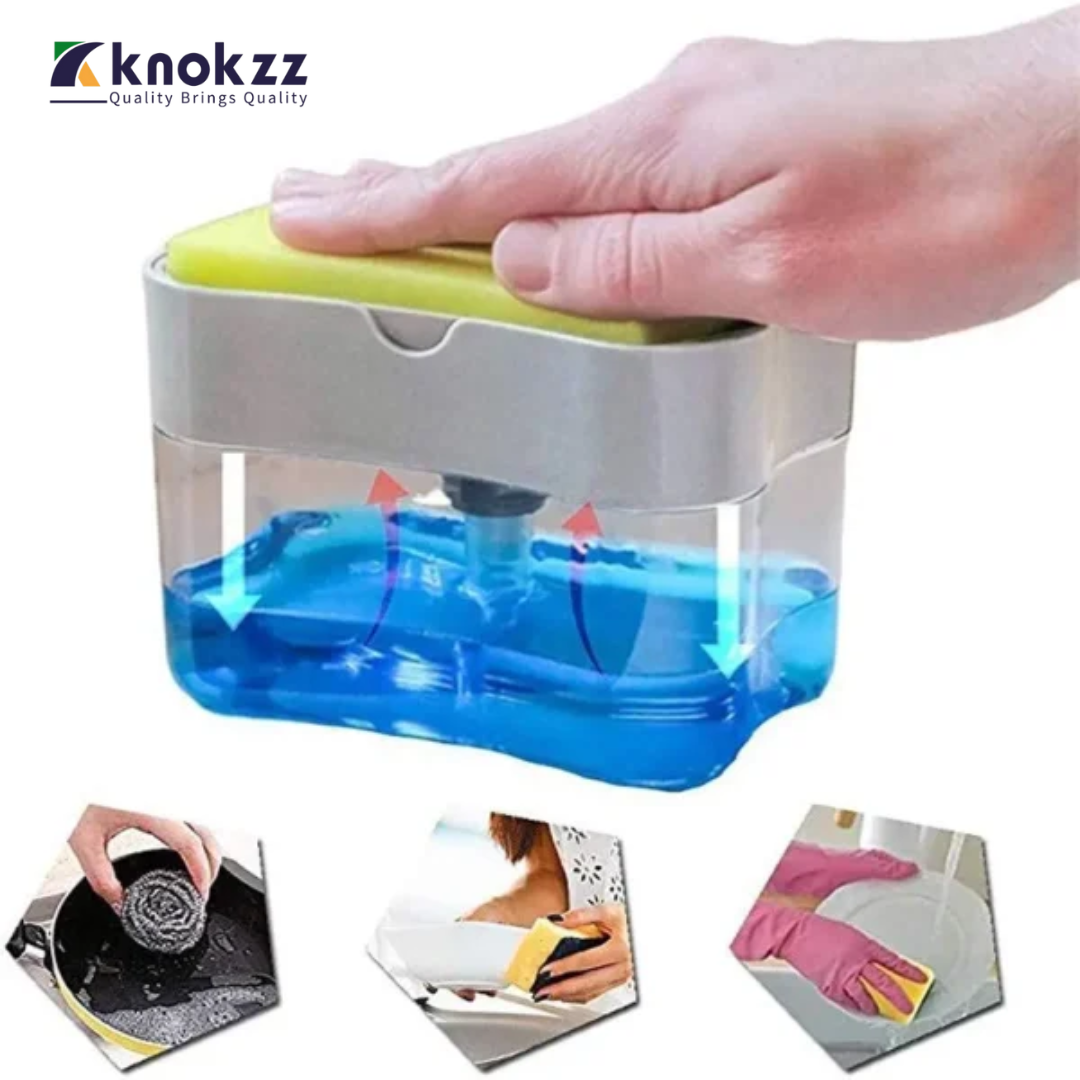 2-in-1 Soap Pump Station with Sponge Holder