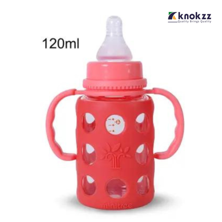Baby Glass Feeder 120 ml40z (Silicon Cover)